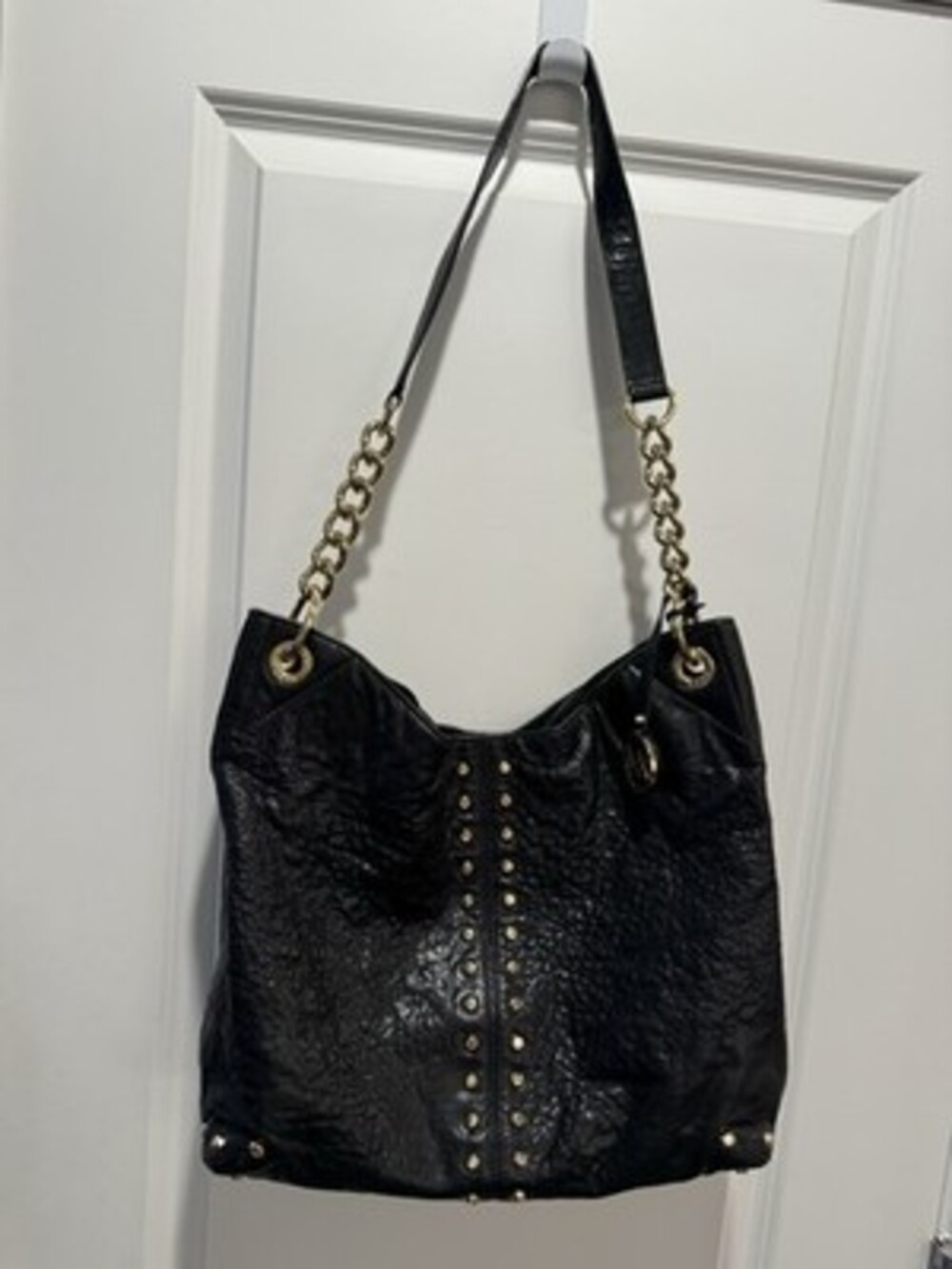 Michael Kors Uptown Astor studded leather hobo shoulder bag